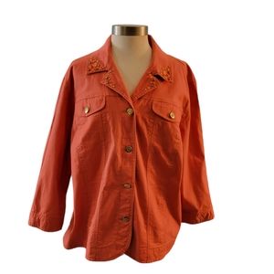Laura Lane Woman Denim Jacket Sz 22W